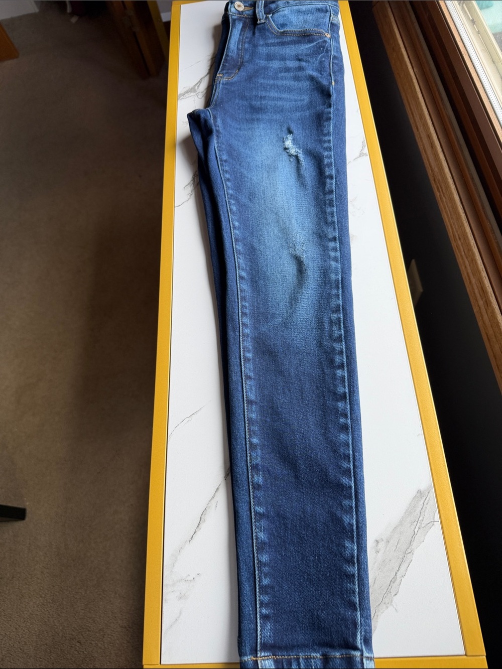 KanCan Women's Skinny Jeans - Medium Blue Wash with Light Distressing